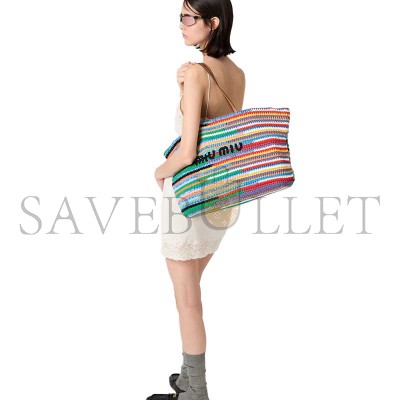 MIU MIU CROCHET TOTE BAG 5BG228 (40*34*16cm)